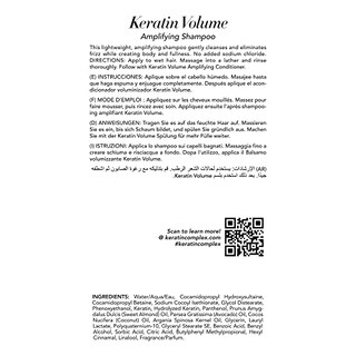 Foto 2 | Venta Internacional - Champú Amplificador De Volumen De Queratina Keratin Complex,