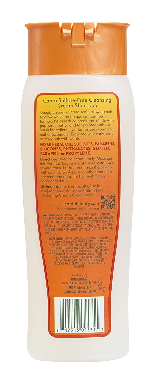 Foto 3 pulgar | Champú En Crema Limpiadora Cantu Sin Sulfatos Para Cabello Texturizado - Venta Internacional.