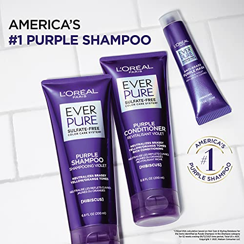 Foto 5 pulgar | Champú L'oreal Paris Everpure Brass Toning Purple 250 Ml - Venta Internacional.