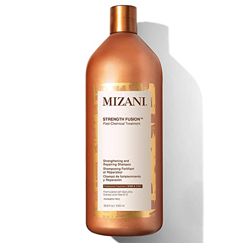 Champú Mizani Strength Fusion Para Reparar El Cabello Dañado, 1 Litro - Venta Internacional.