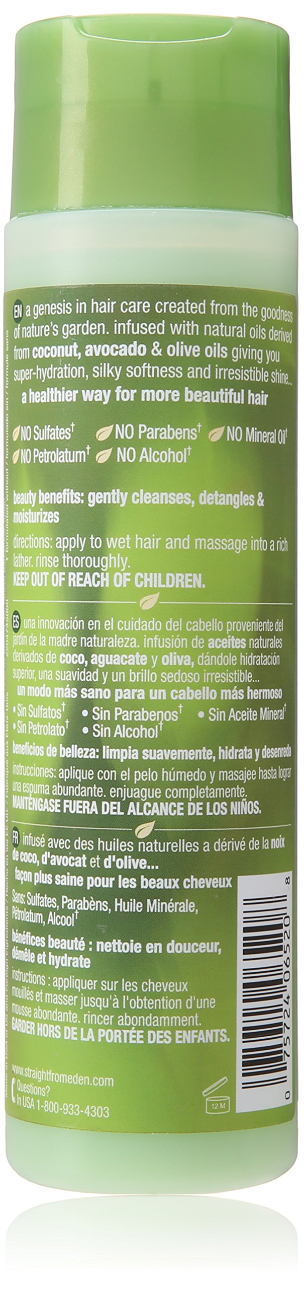Foto 4 pulgar | Champú Creme Of Nature Straight De Eden Hydrating 300 Ml - Venta Internacional.