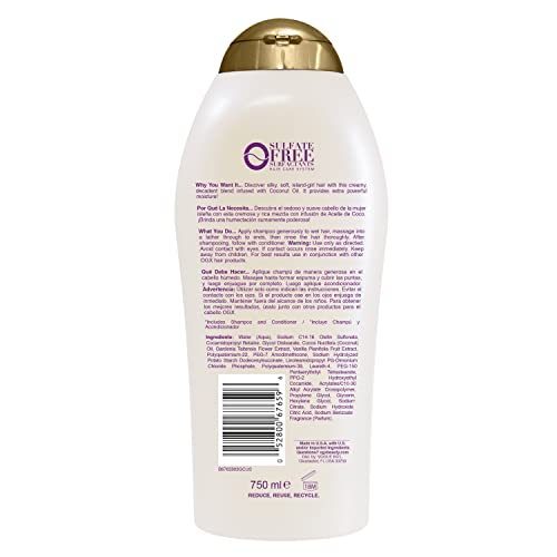 Foto 6 pulgar | Shampoo Ogx con Aceite de Coco 385 ml - Venta Internacional.