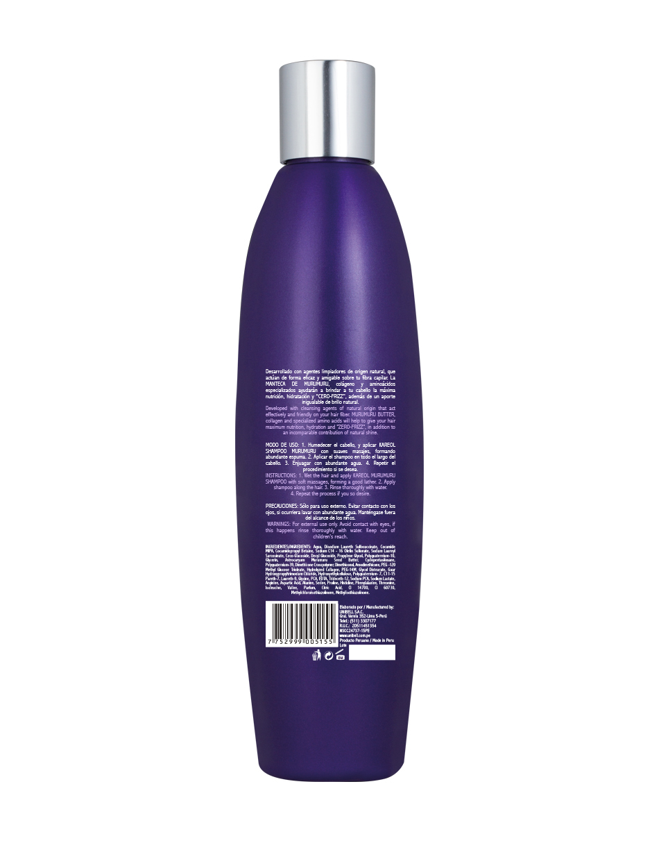 Foto 3 pulgar | Shampoo Kareol Murumuru Anti Frizz 300 Ml