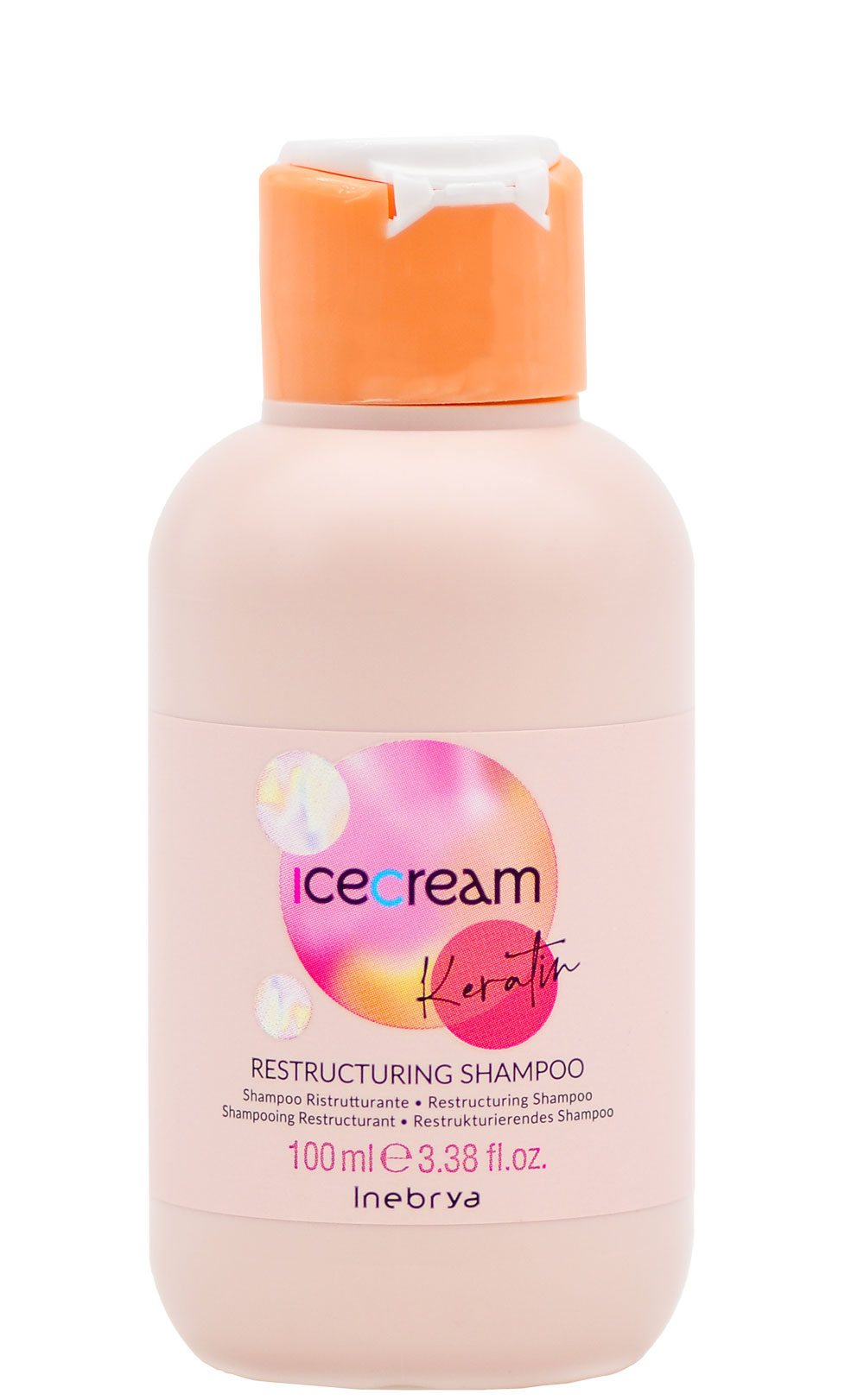 Champú Inebrya Ice Cream Keratin Restructuring 100ml - Venta Internacional.
