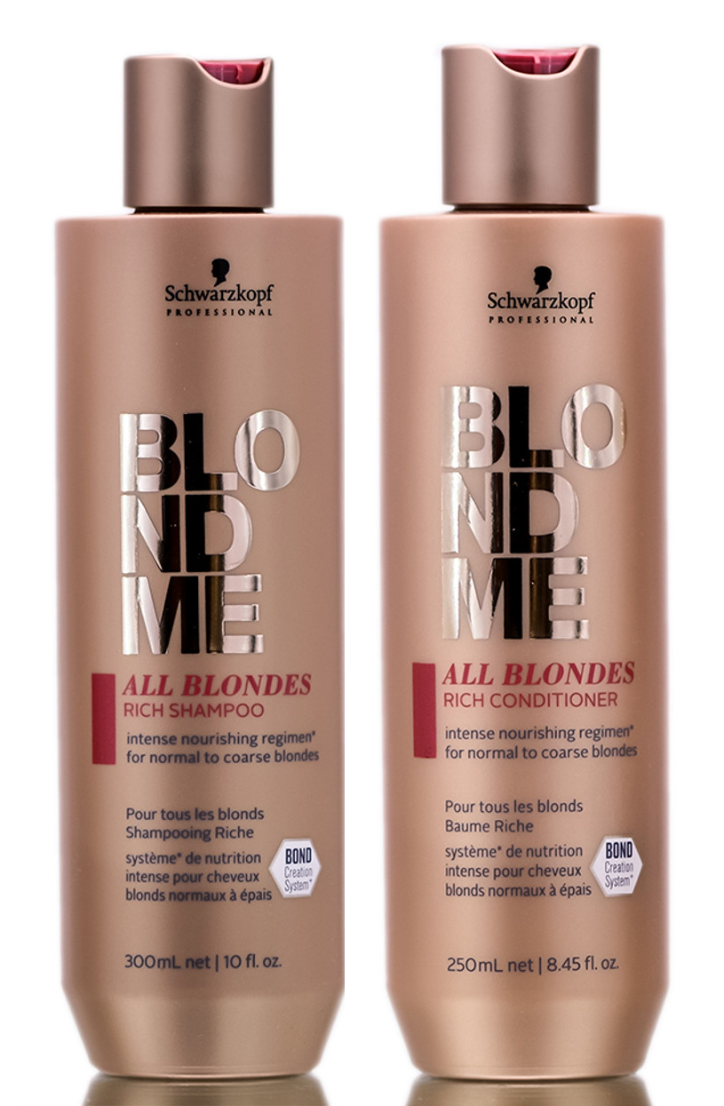 Champú Y Acondicionador Schwarzkopf Blondme Rich 300 Ml - Venta Internacional.