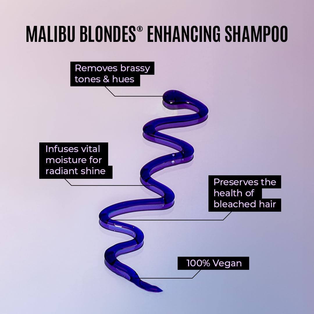 Foto 3 pulgar | Champú Malibu C Blondes Enhancing, Hidratante, Sin Sulfatos, 1 Litro - Venta Internacional.