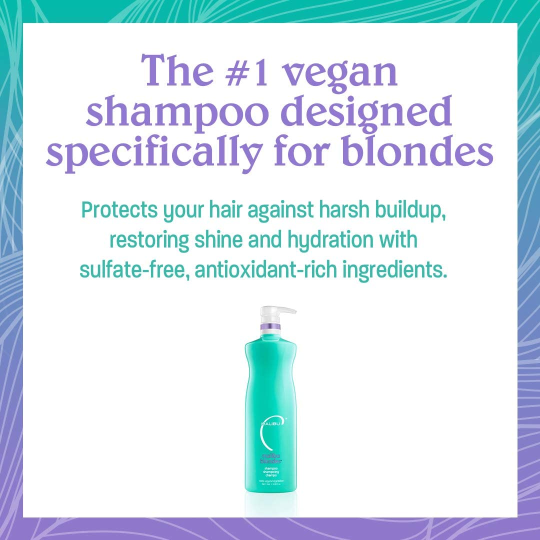 Foto 5 pulgar | Champú Malibu C Blondes Enhancing, Hidratante, Sin Sulfatos, 1 Litro - Venta Internacional.
