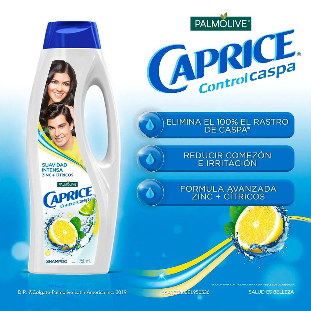 Foto 4 pulgar | Shampoo Caprice Control Caspa 2 En 1 750 Ml