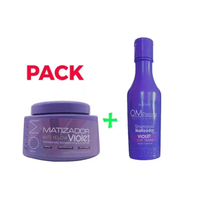 Foto 3 pulgar | Set De Champú Y Acondicionador Violeta De 500 Ml Y Crema Salonex 450 - Venta Internacional.