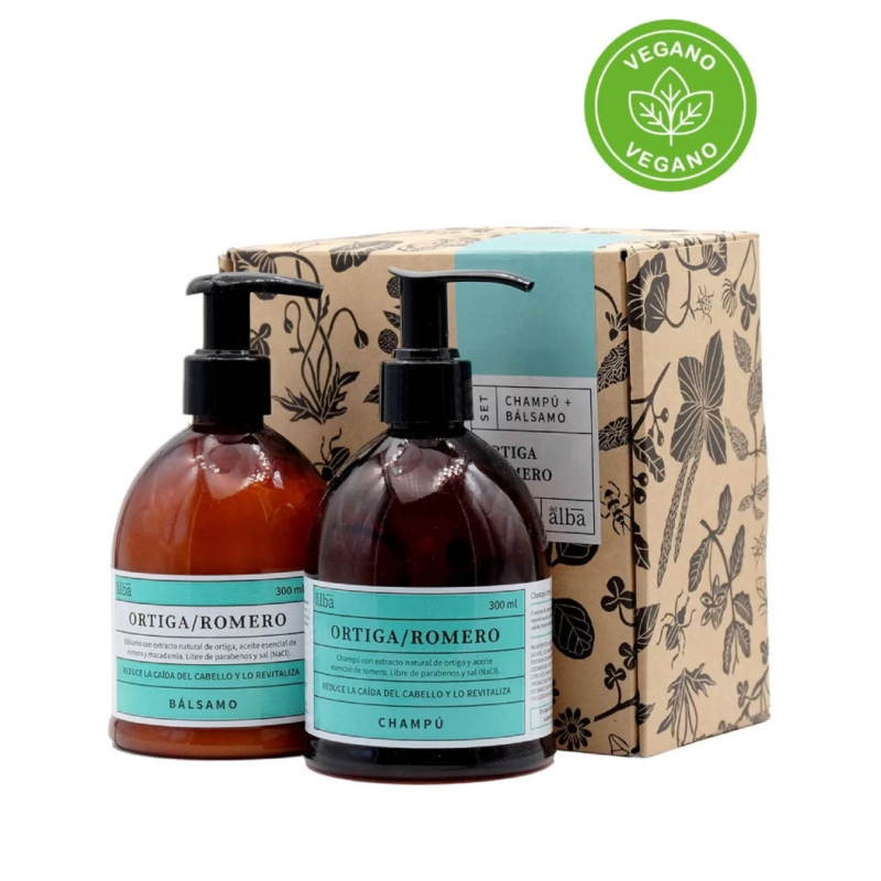 Foto 2 pulgar | Pack De Champú, Bálsamo, Ortiga Y Romero, 300 Ml, Para Cuidado Del Cabello - Venta Internacional.