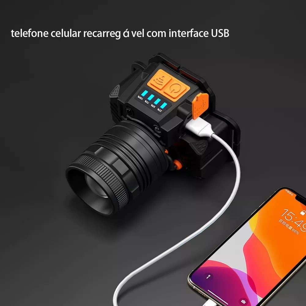 Foto 6 | Farol Delantero T8 Resistente Al Agua 300 Lúmenes Batería de 2000 MAh - Venta Internacional