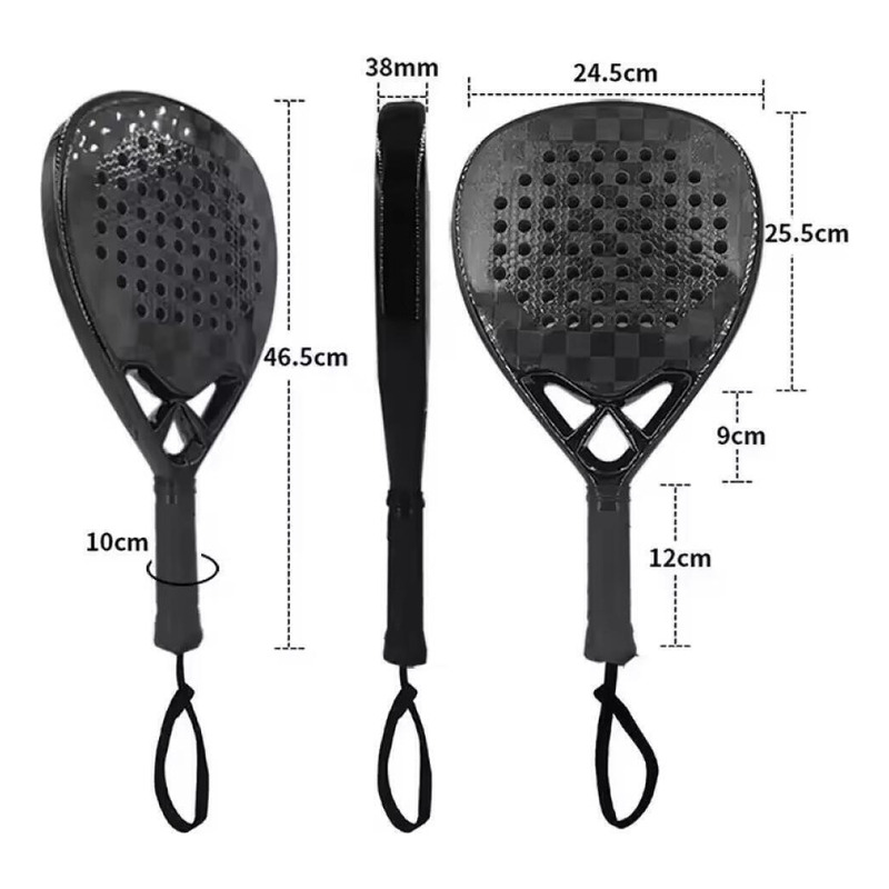 Foto 5 pulgar | Raqueta de Pádel de Fibra de Carbono de 360 G + 10 G - Venta Internacional