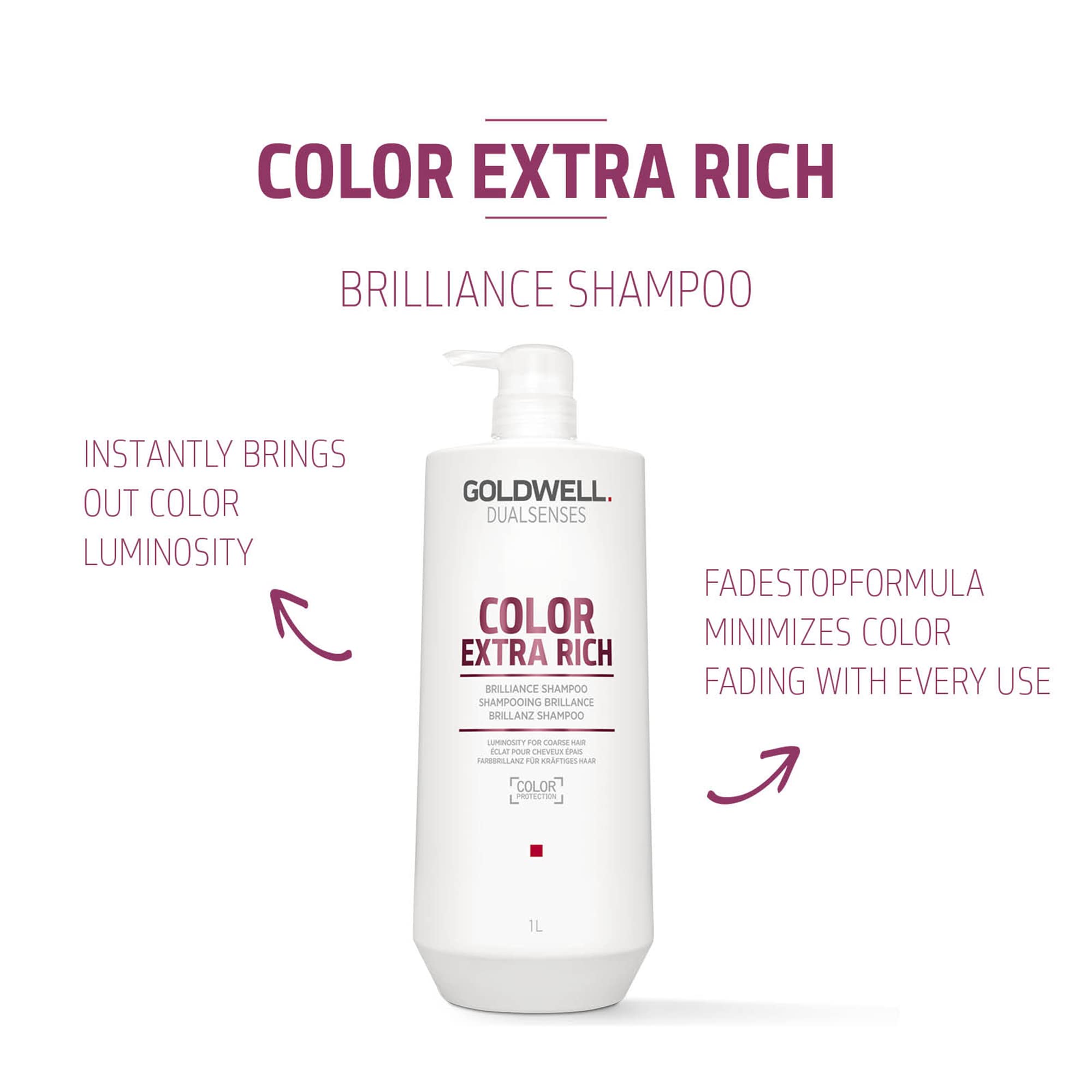 Foto 3 pulgar | Shampoo Goldwell Dualsenses Color Extra Rich Brilliance 1l - Venta Internacional