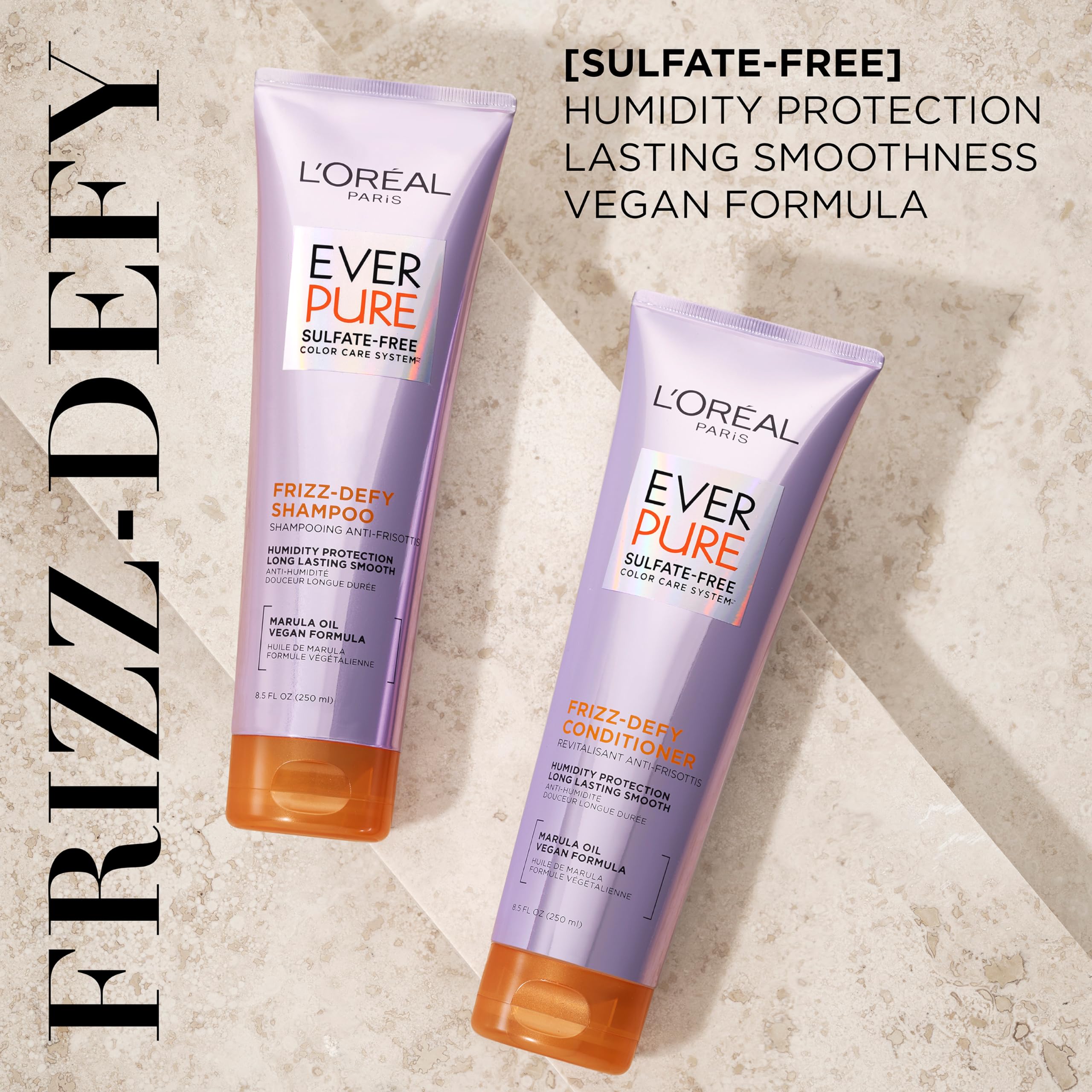 Foto 3 pulgar | Acondicionador L'oreal Paris Everpure Frizz-defy Sin Sulfatos 250 Ml - Venta Internacional