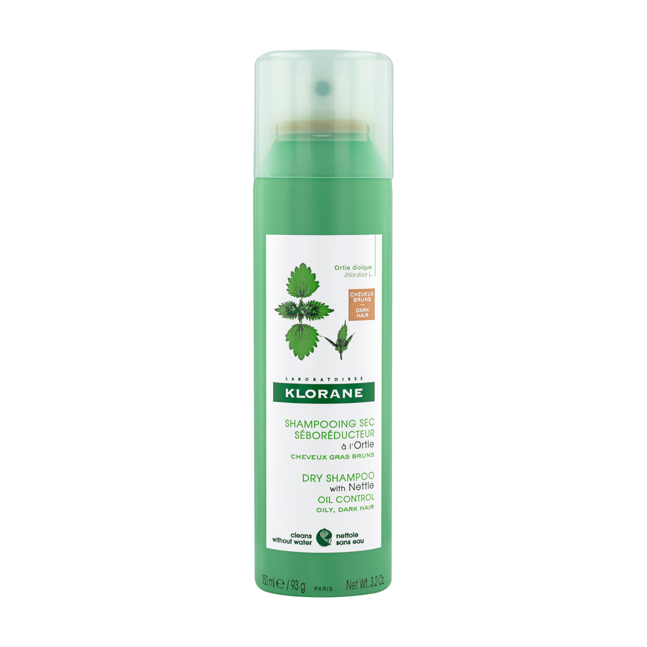 Foto 1 | Champú Seco Klorane con Tinte Natural de Ortiga 100 ml Castaño - Venta Internacional
