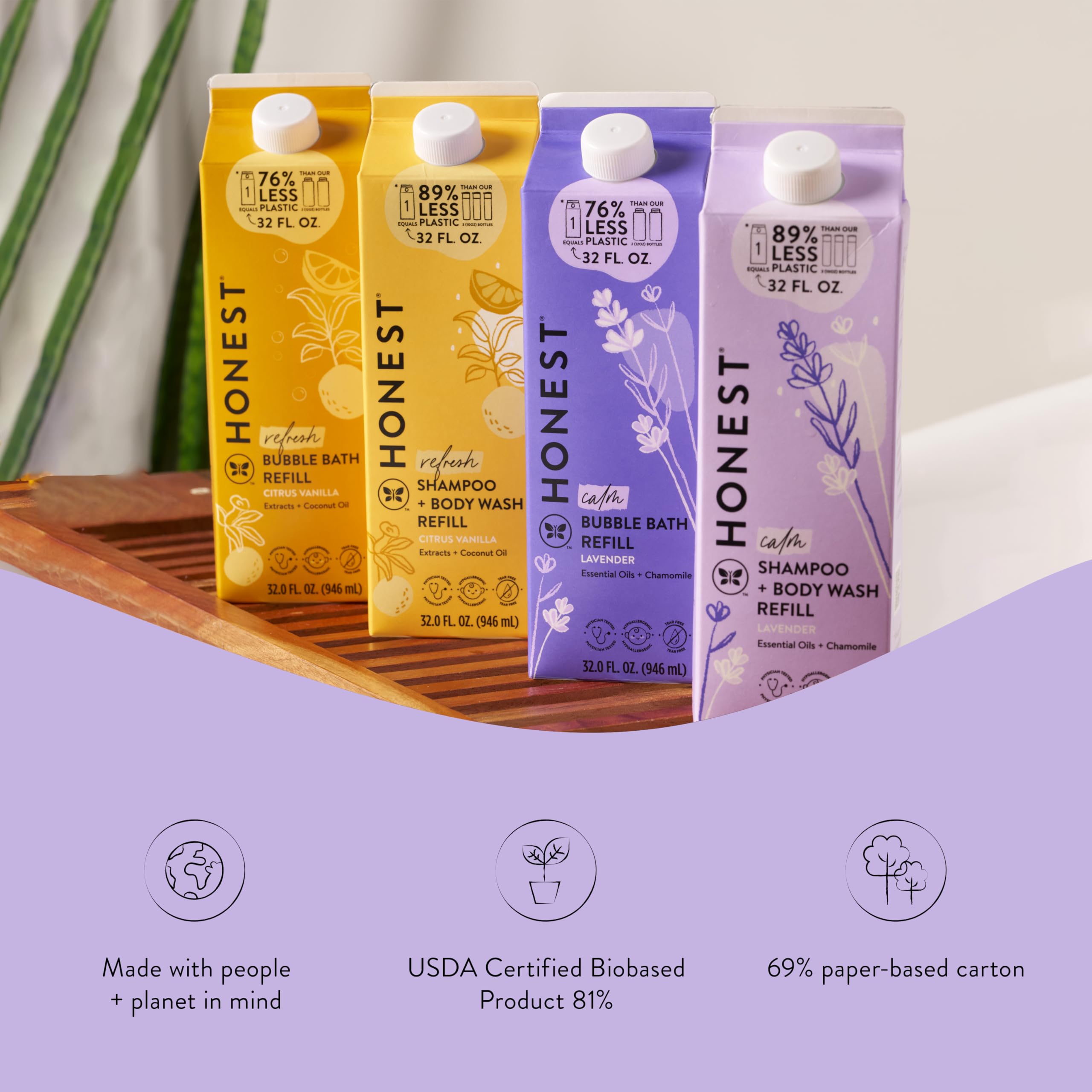 Foto 4 | Champú y Gel de Baño 2 en 1 de Lavanda Calmante de The Honest Co. - 960 ml
