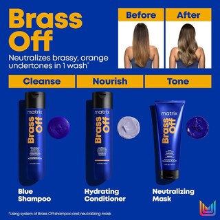 Foto 6 | Shampoo Matrix Brass Off Color Depositing de 300 ml - Venta Internacional