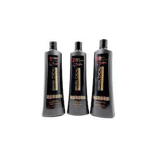 Foto 1 | Tratamiento Suavizante de Queratina Brasil Cacau 1 L en 3 Pasos - Venta Internacional