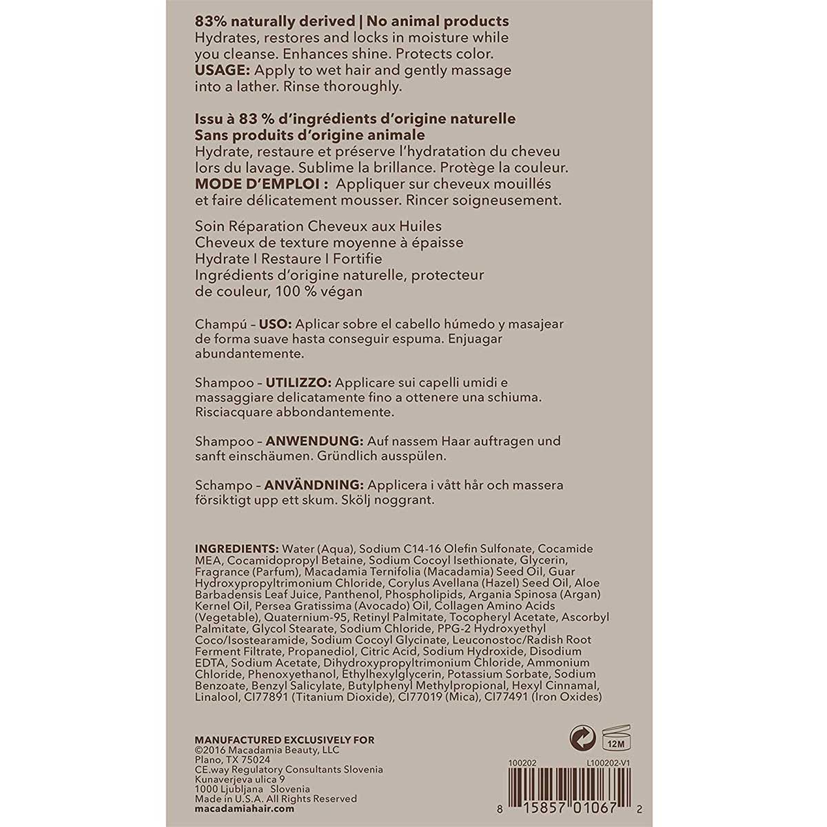 Foto 5 pulgar | Champú Macadamia Professional Nourishing Repair 1 L - Venta Internacional