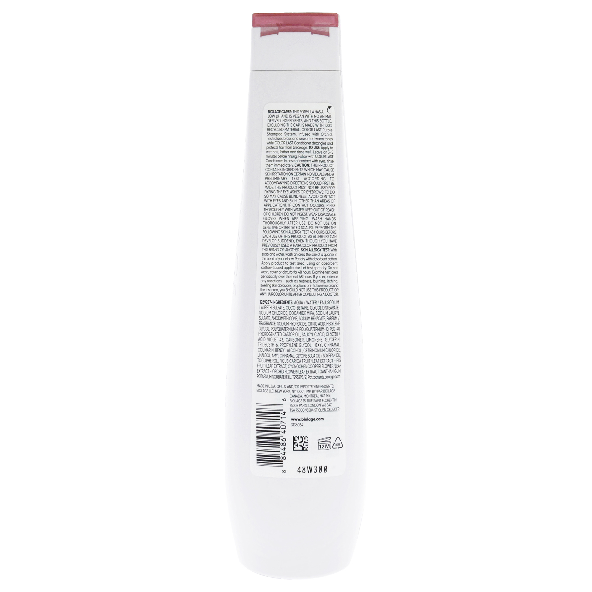 Foto 3 pulgar | Champú Matrix Color Last Purple, 400 Ml, Unisex - Venta Internacional.