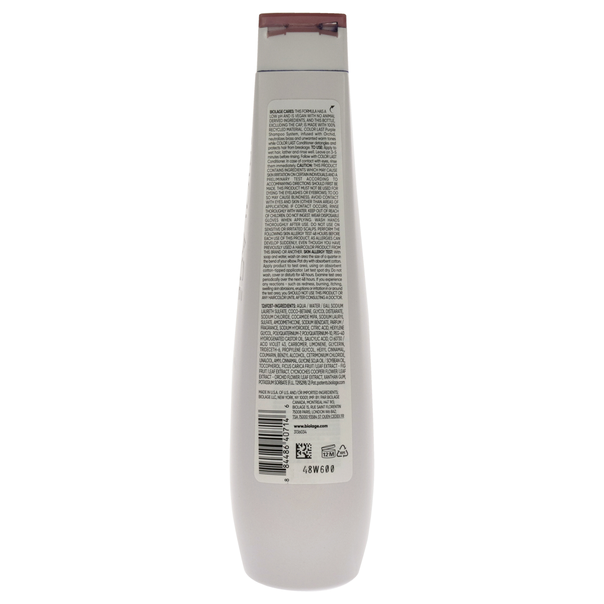 Foto 4 pulgar | Champú Matrix Color Last Purple, 400 Ml, Unisex - Venta Internacional.