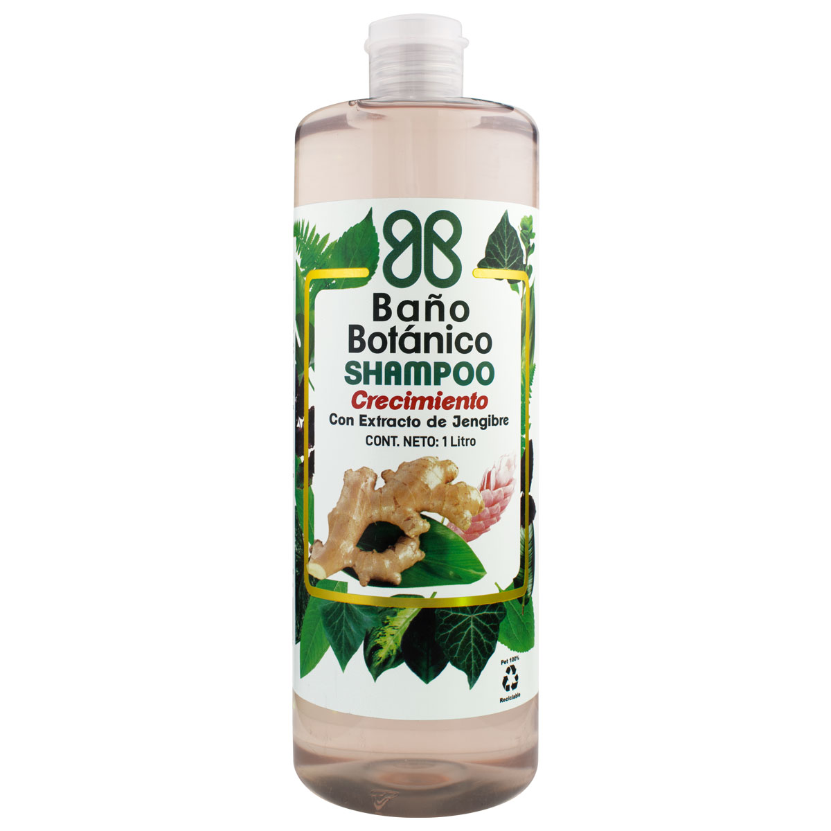 Shampoo Crecimiento Baño Botánico 1 Litro Con Extracto De Jengibre