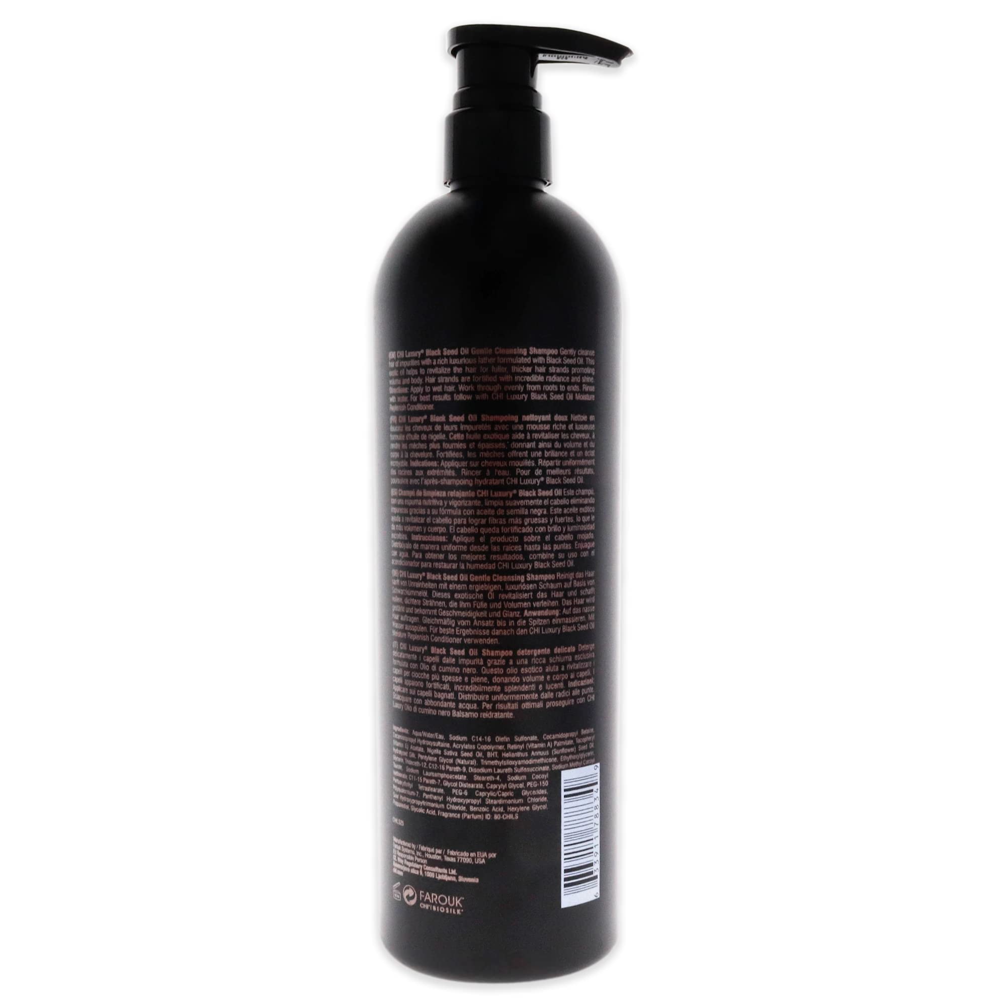 Foto 2 | Champú Chi Luxury Con Aceite De Semillas Negras De Limpieza Suave, 750 Ml - Venta Internacional.