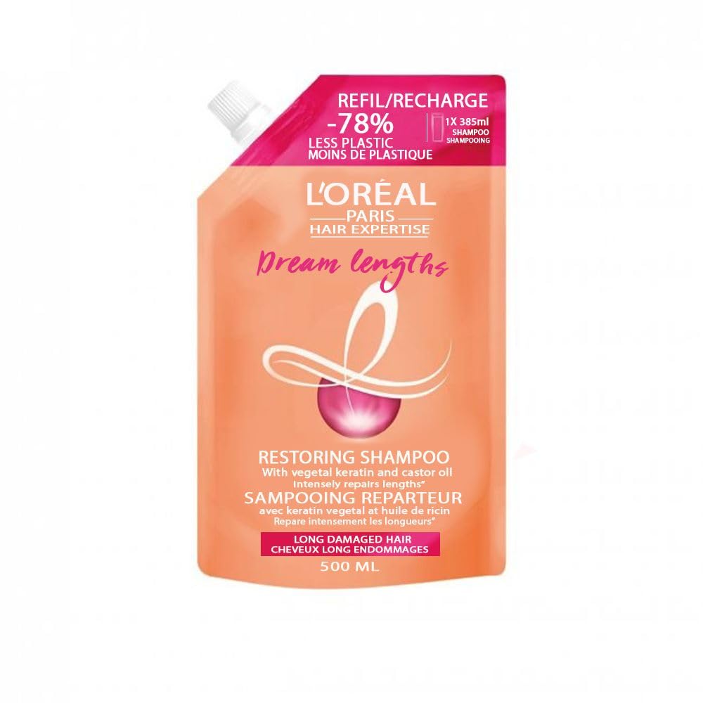 Champú L'oreal Paris Elvive Dream Lengths 500 Ml Para Cabello Largo Y Dañado - Venta Internacional.