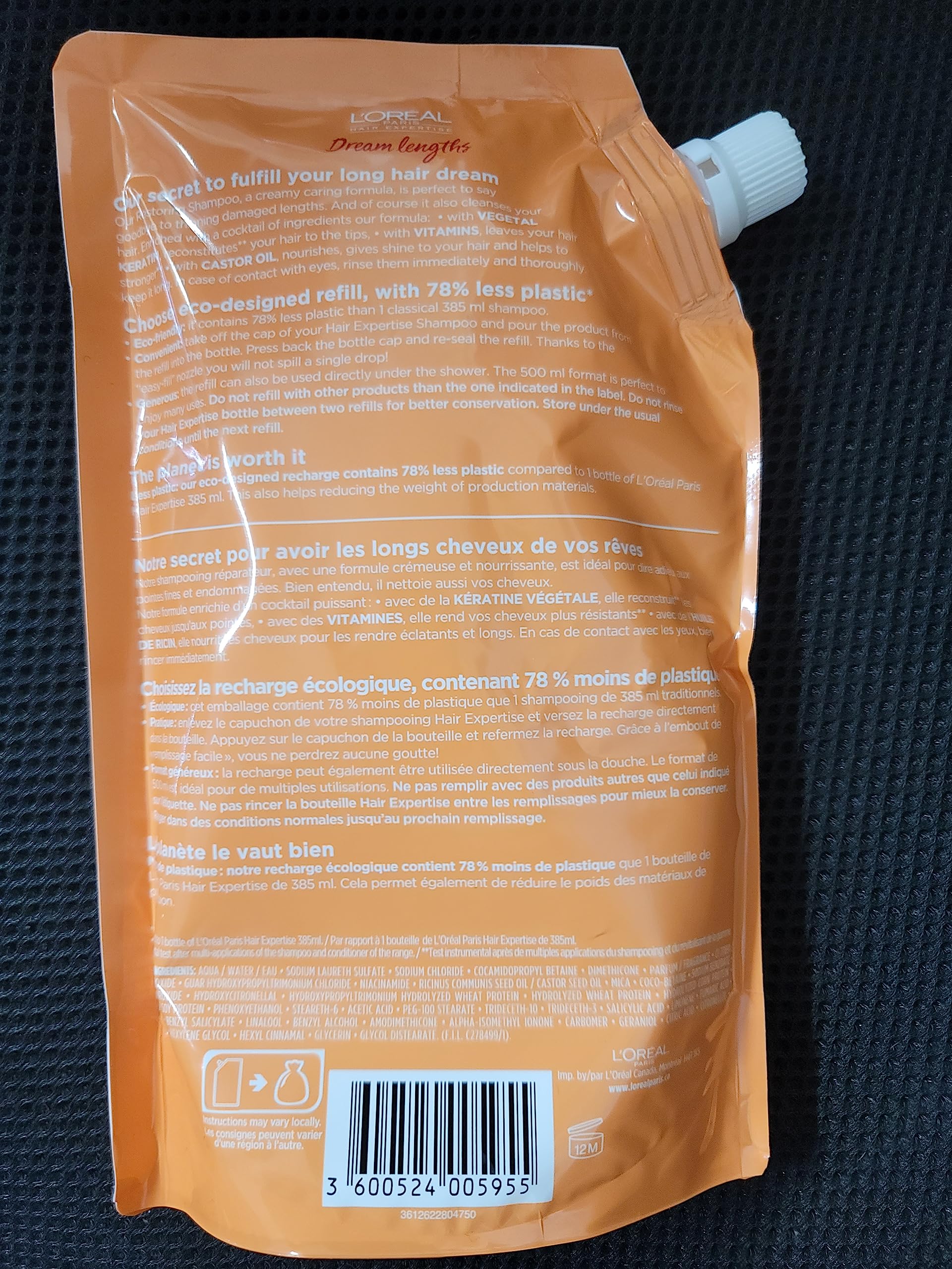 Foto 3 pulgar | Champú L'oreal Paris Elvive Dream Lengths 500 Ml Para Cabello Largo Y Dañado - Venta Internacional.
