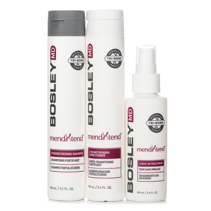 Set Para Fortalecer El Cabello Bosley Mendxtend Shampoo 150 Ml/condit, 3 Unidades - Venta Internacional.