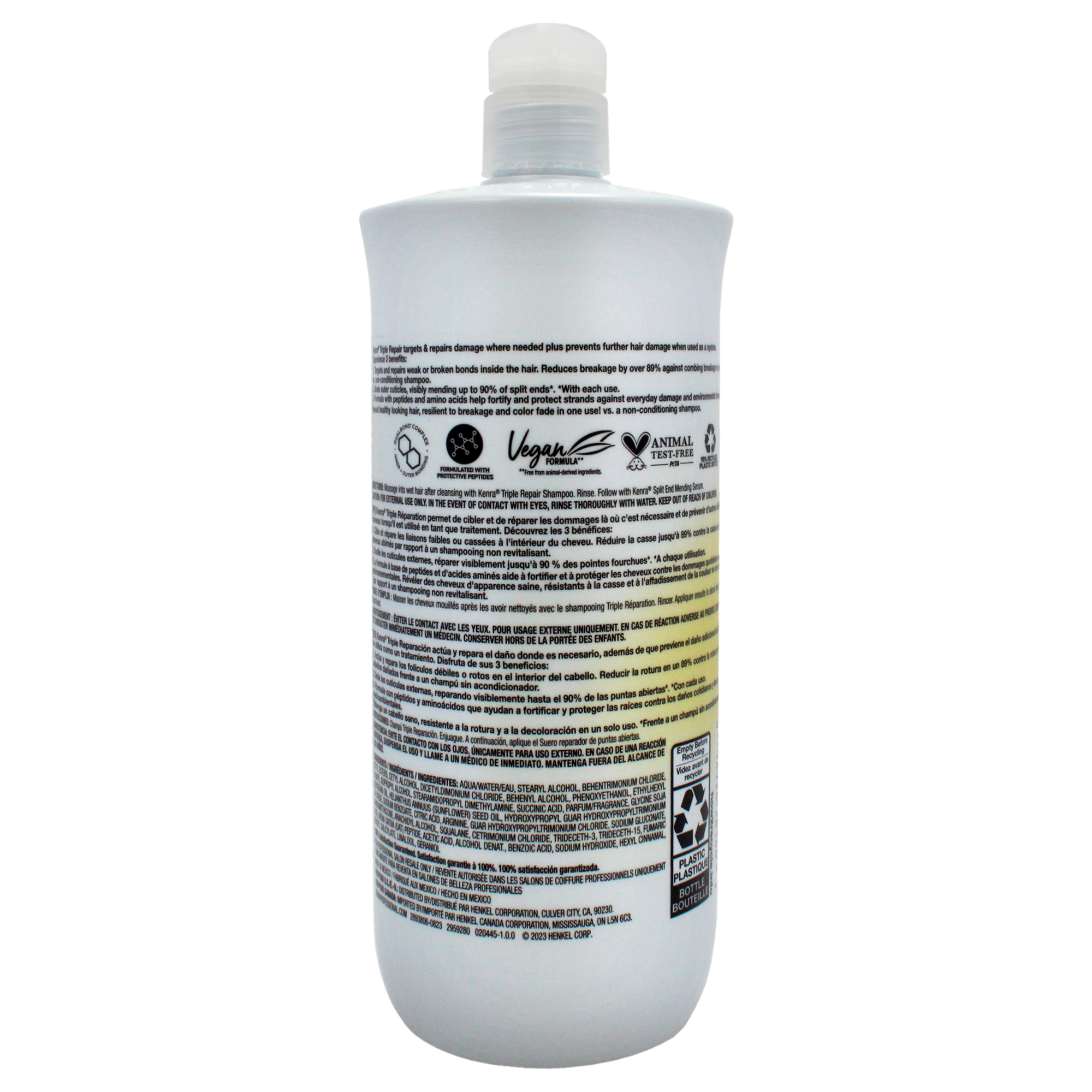 Foto 3 pulgar | Acondicionador Kenra Triple Repair, 1 Litro, Para Reconstruir Y Fortalecer - Venta Internacional.