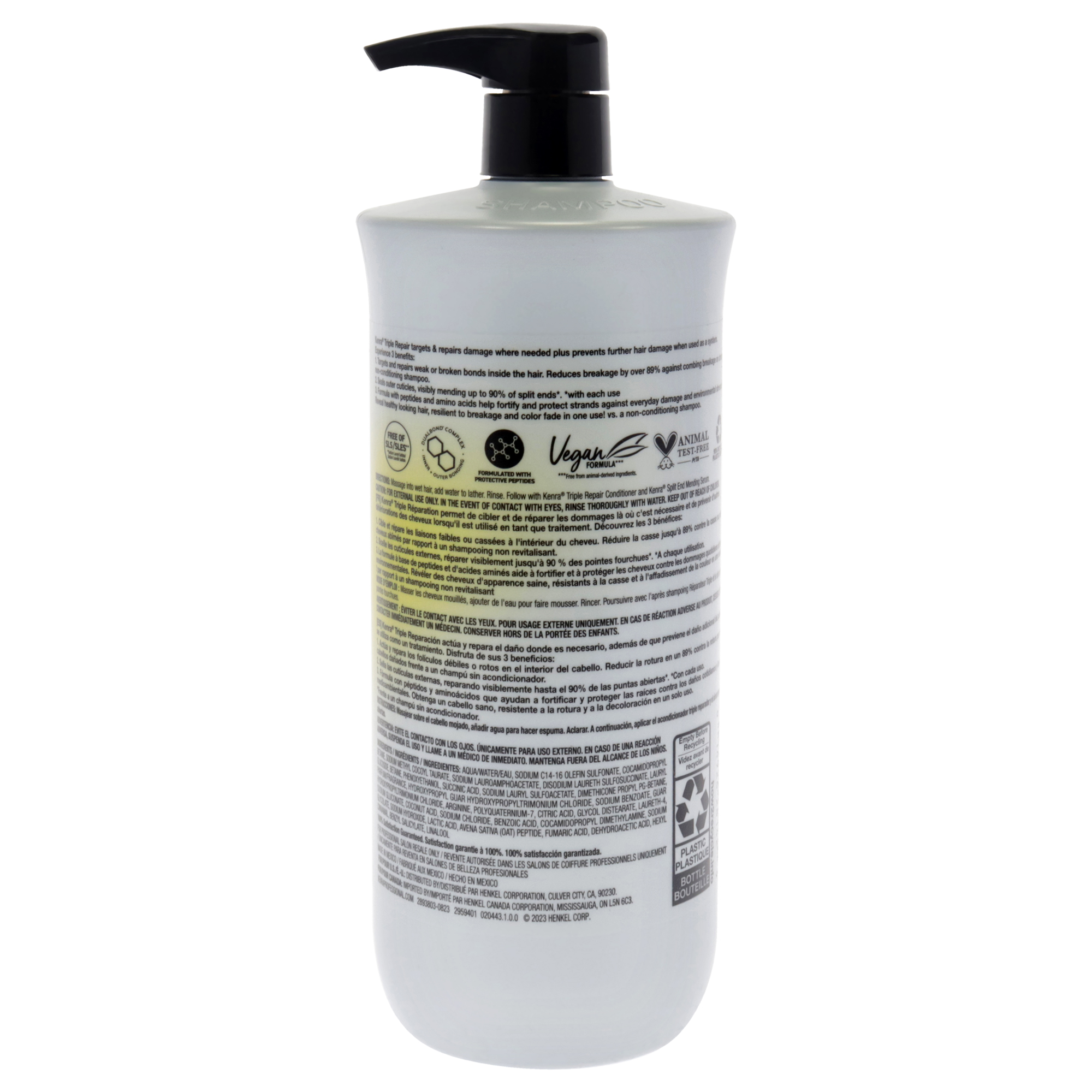 Foto 2 | Champú Kenra Triple Repair, 1 Litro, Sin Sulfatos, Para Todo Tipo De Cabello - Venta Internacional.