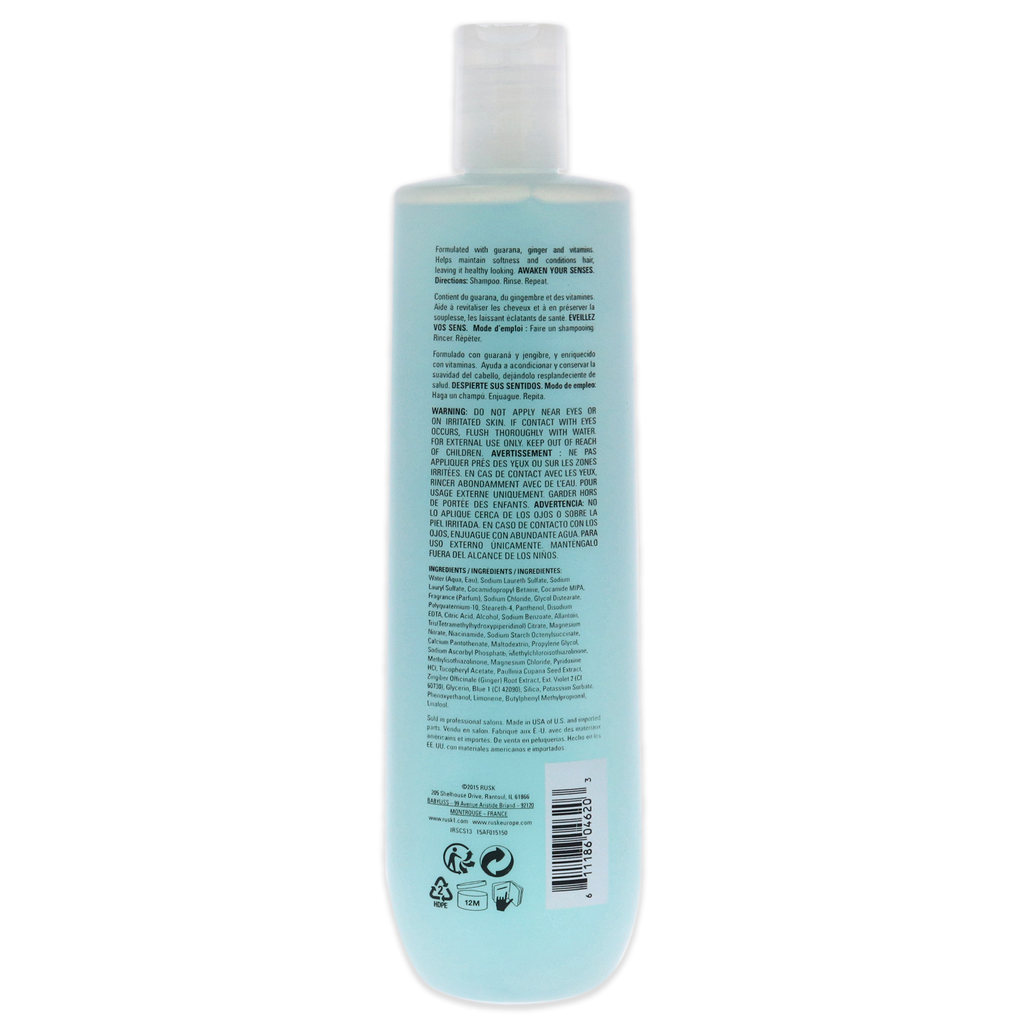 Foto 3 pulgar | Champú Rusk Sensories Nourishing Calm Guaraná Y Jengibre 400 Ml - Venta Internacional.