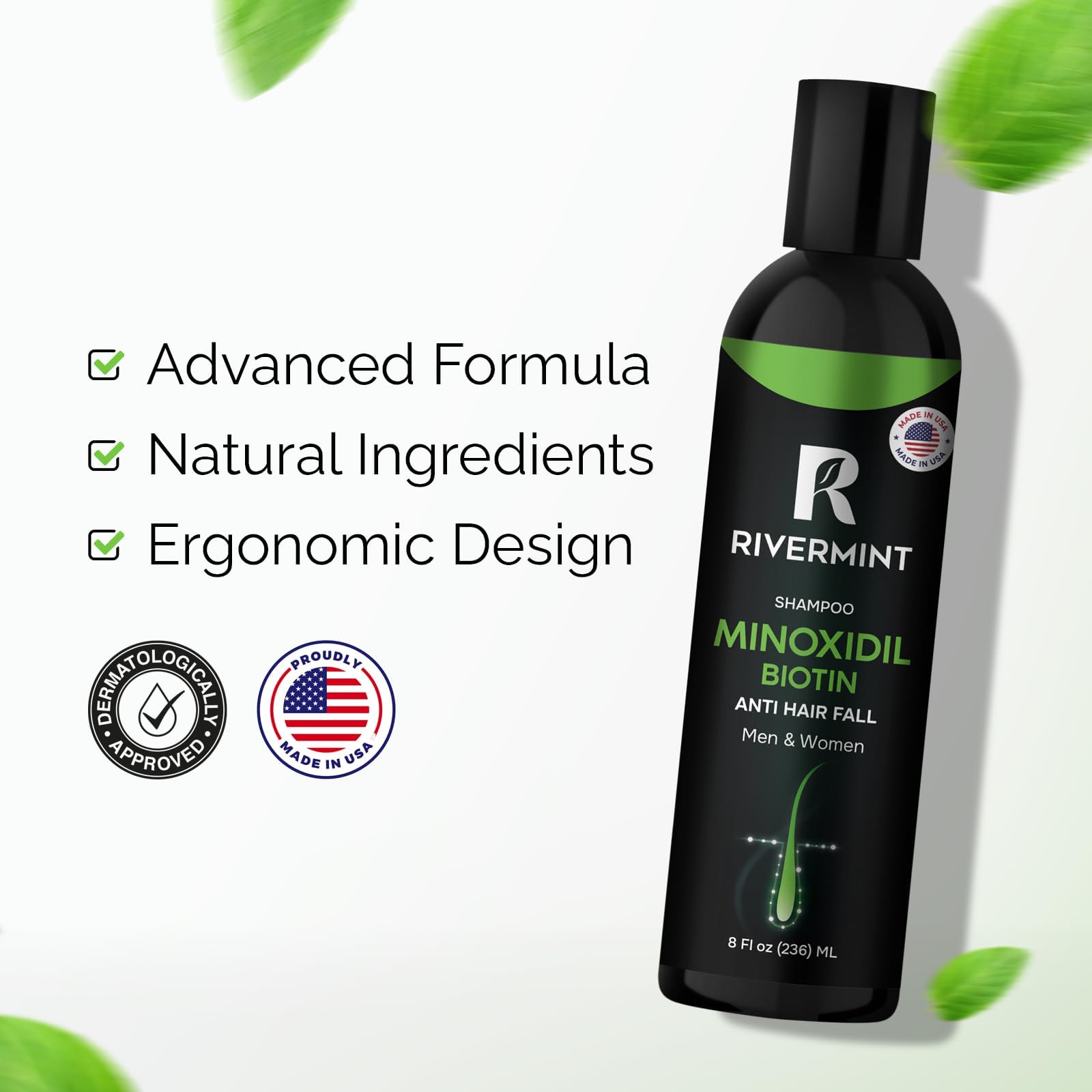Foto 6 pulgar | Champú Rivermint Con Ácido Hialurónico Y Biotina Para El Crecimiento Del Cabello - Venta Internacional.