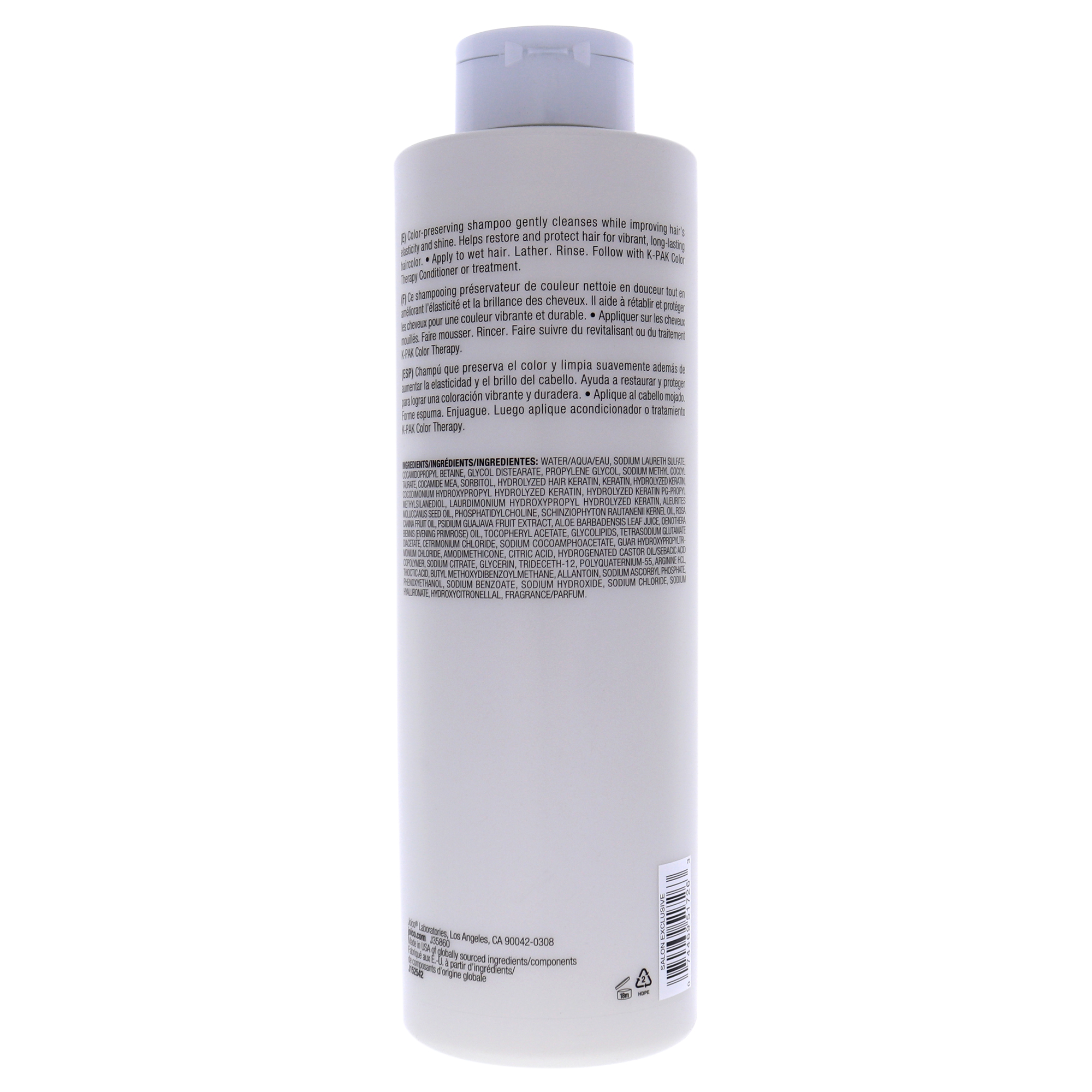Foto 2 pulgar | Champú Joico K-pak Color Therapy 1l Para Unisex - Venta Internacional.