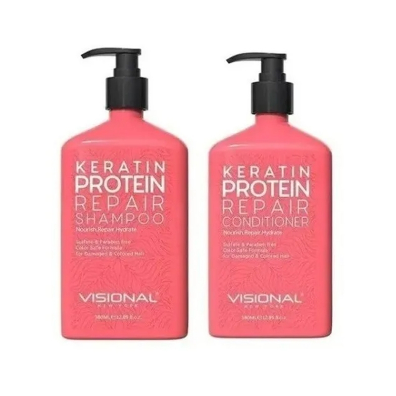 Foto 2 pulgar | Champú Y Acondicionador Vision Con Proteína De Queratina Sin Sulfatos De 400 Ml - Venta Internacional.