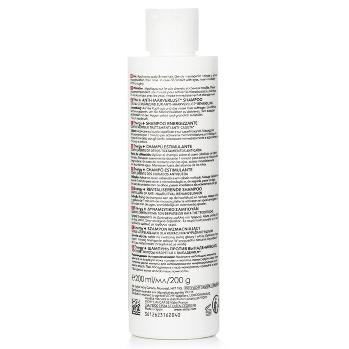 Foto 5 pulgar | Champú Vichy Dercos, Energizante Y Dirigido A La Caída Del Cabello, 200 Ml - Venta Internacional.