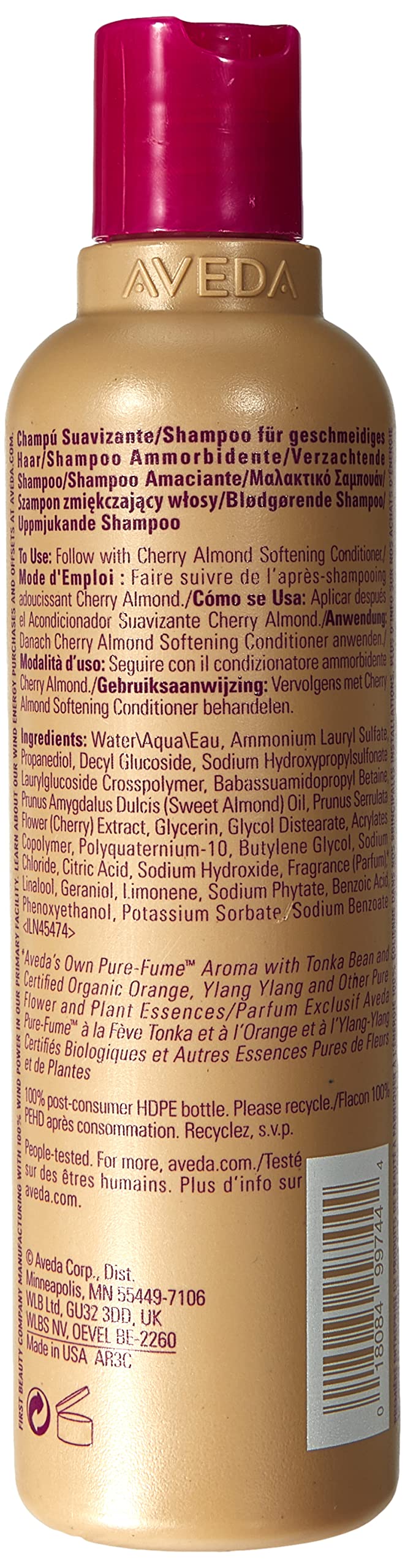Foto 3 pulgar | Champú Suavizante Aveda, Cereza Y Almendra, 250 Ml - Venta Internacional.