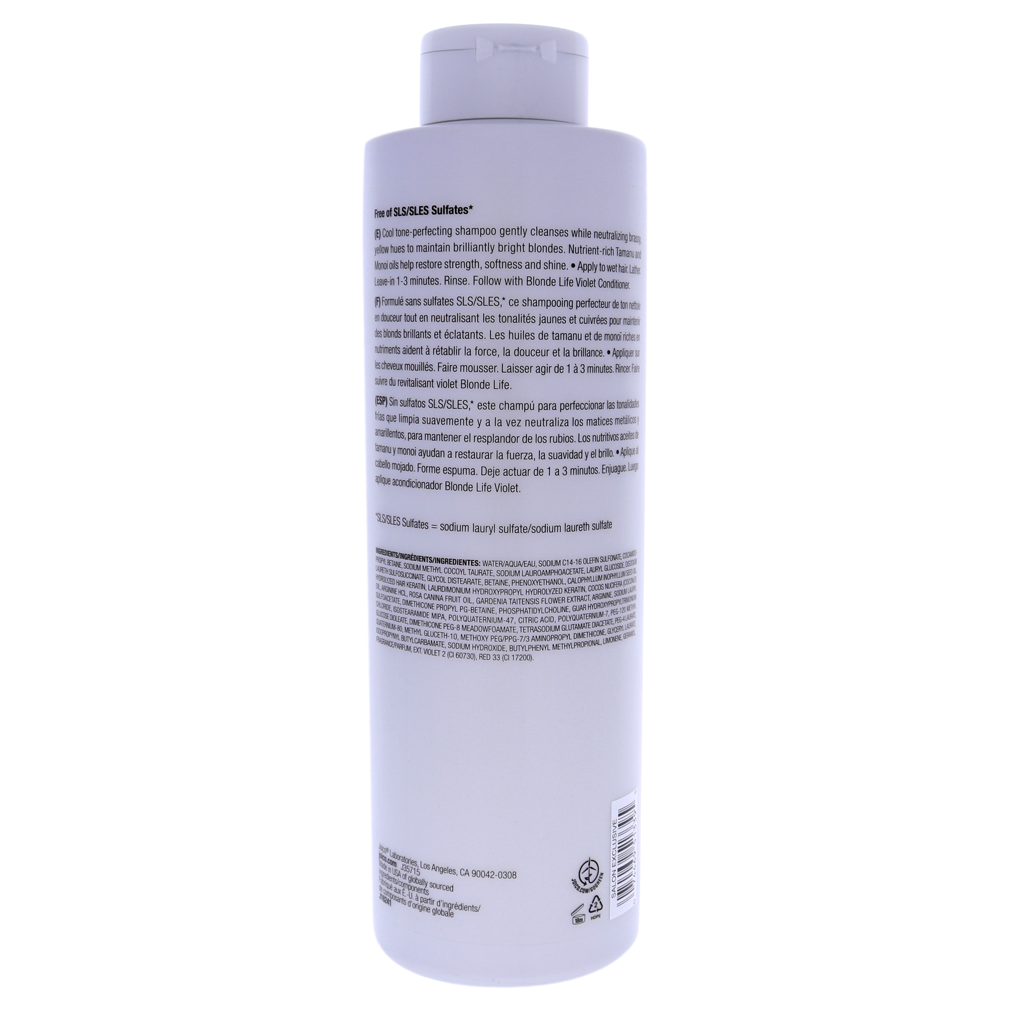 Foto 3 pulgar | Champú Joico Blonde Life Violet 1l - Venta Internacional.