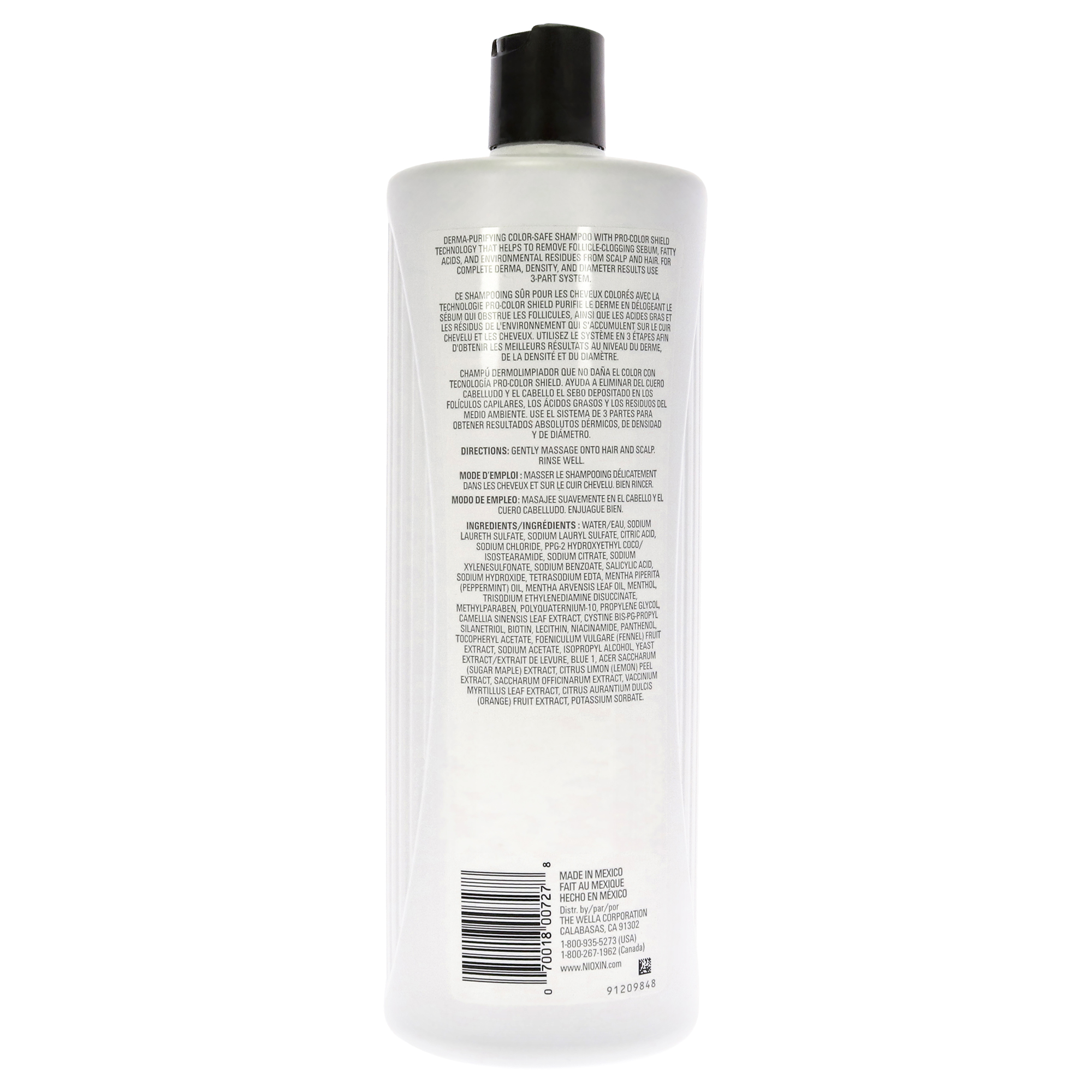 Foto 3 pulgar | Champú Limpiador Nioxin System 3 Para Uso Diario, 1000 Ml - Venta Internacional.
