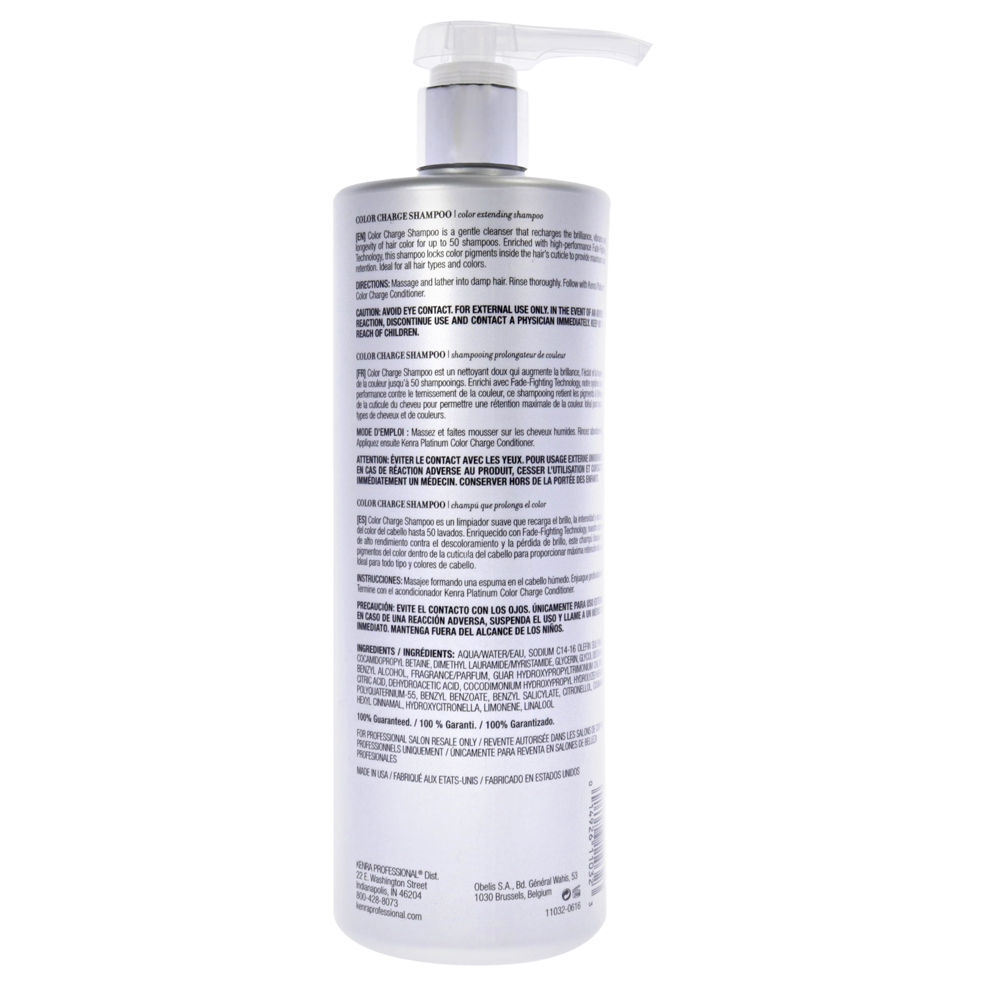 Foto 4 pulgar | Champú Kenra Color Charge 900 Ml Para El Cuidado Nutritivo Del Cabello - Venta Internacional.