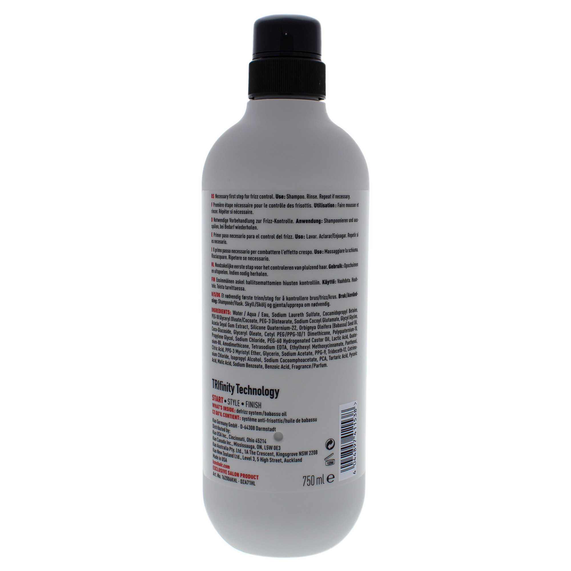 Foto 3 pulgar | Champú Kms Tame Frizz 750 Ml Para El Cuidado Nutritivo Del Cabello - Venta Internacional.