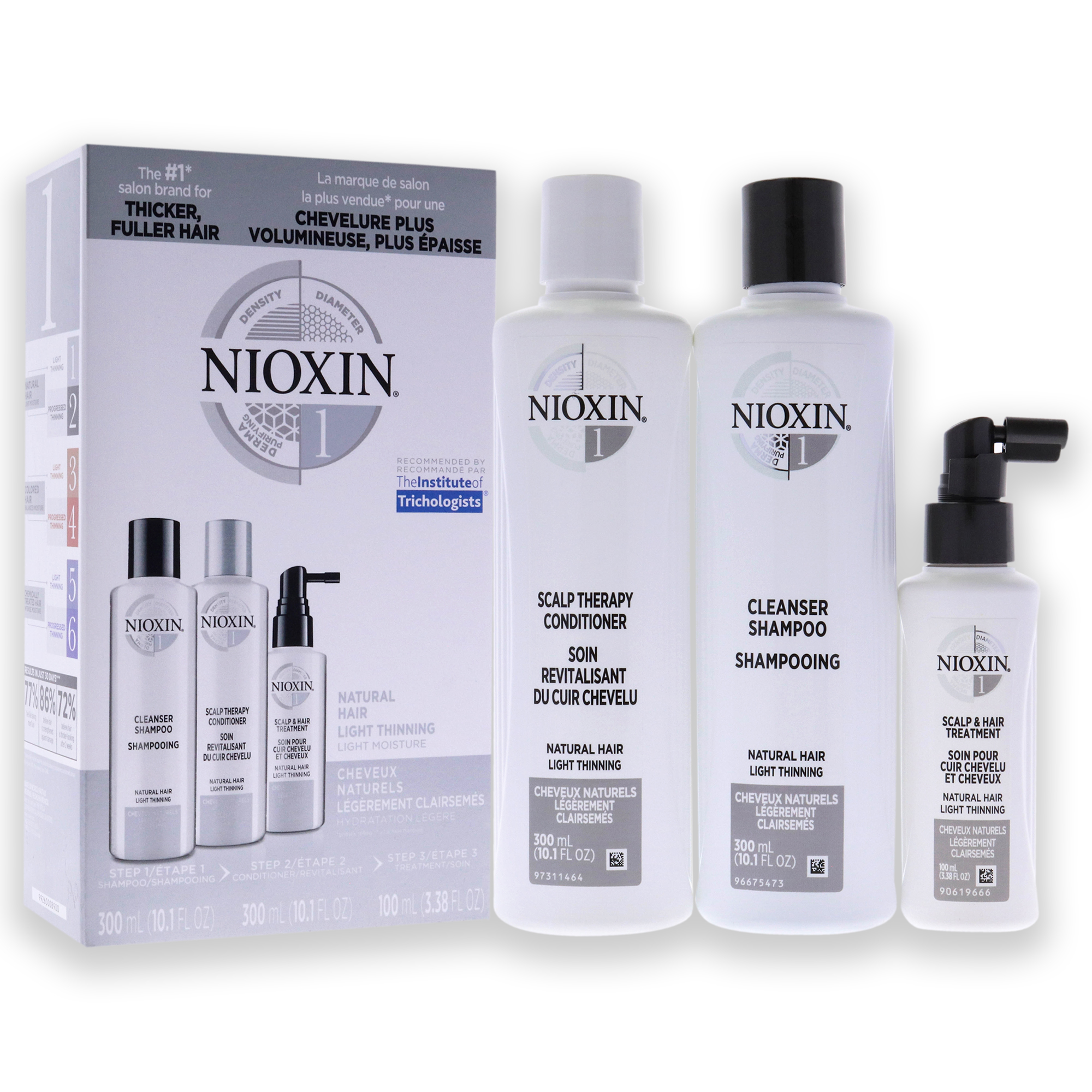 Foto 3 | Kit De Champú Nioxin System 1, Limpiador, 300 Ml, 3 Unidades - Venta Internacional.