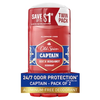 Foto 1 | Desodorante Old Spice Captain Para Hombre Sin Aluminio, 90 Ml, 2 Unidades - Venta Internacional.