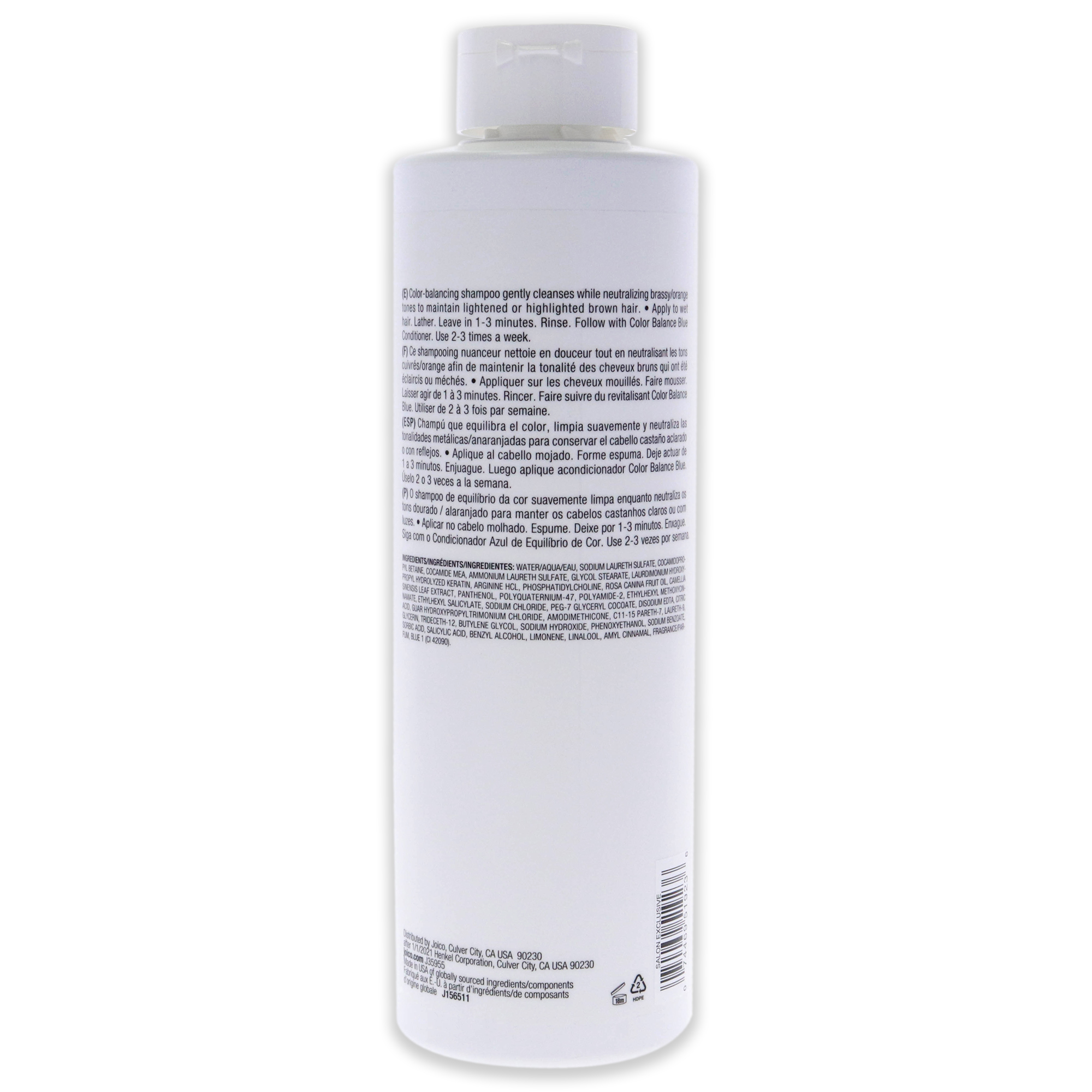 Foto 4 pulgar | Champú Joico Color Balance Blue 1000ml - Venta Internacional.