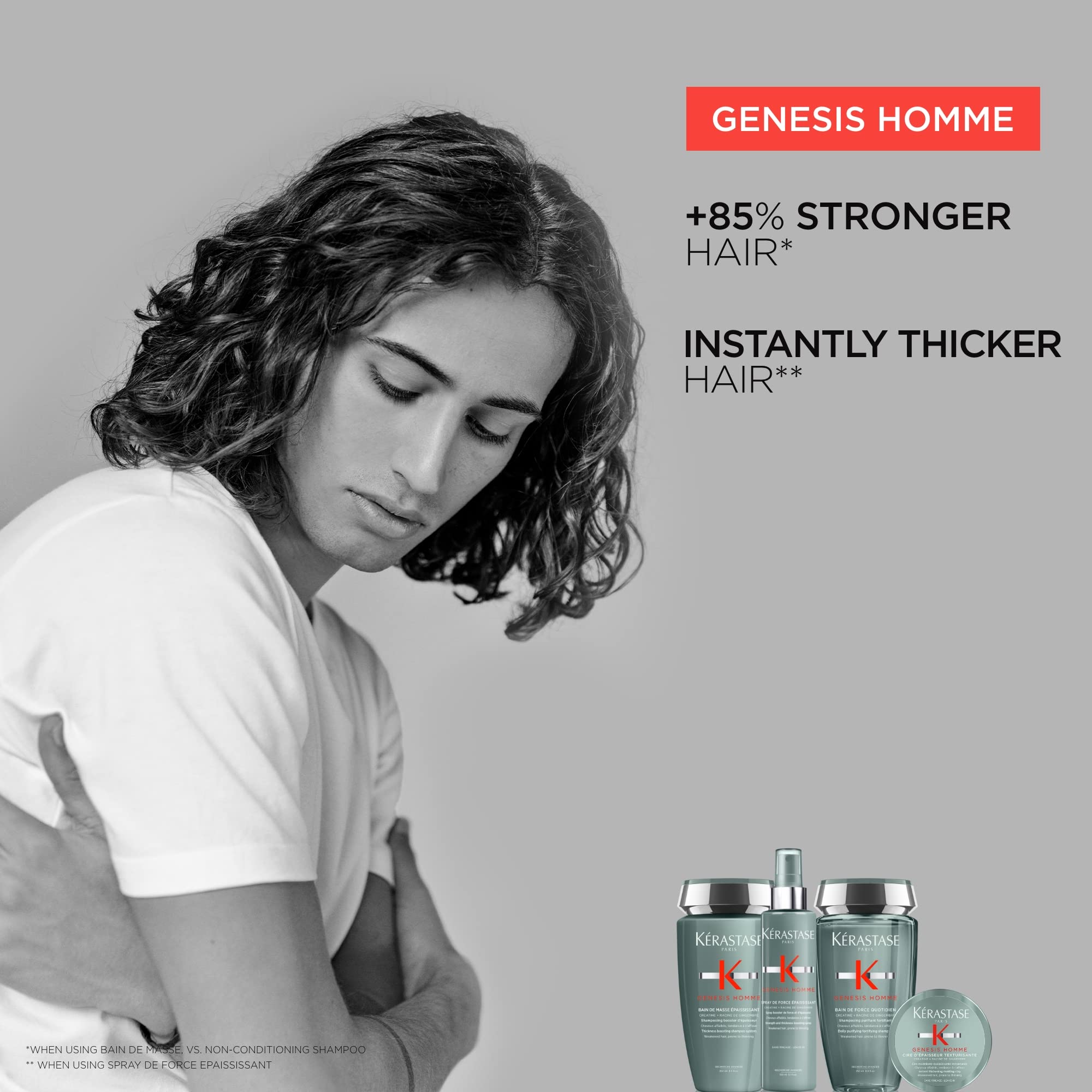 Foto 5 pulgar | Champú Kerastase Genesis Homme Bain De Masse 250 Ml Para Hombres - Venta Internacional.