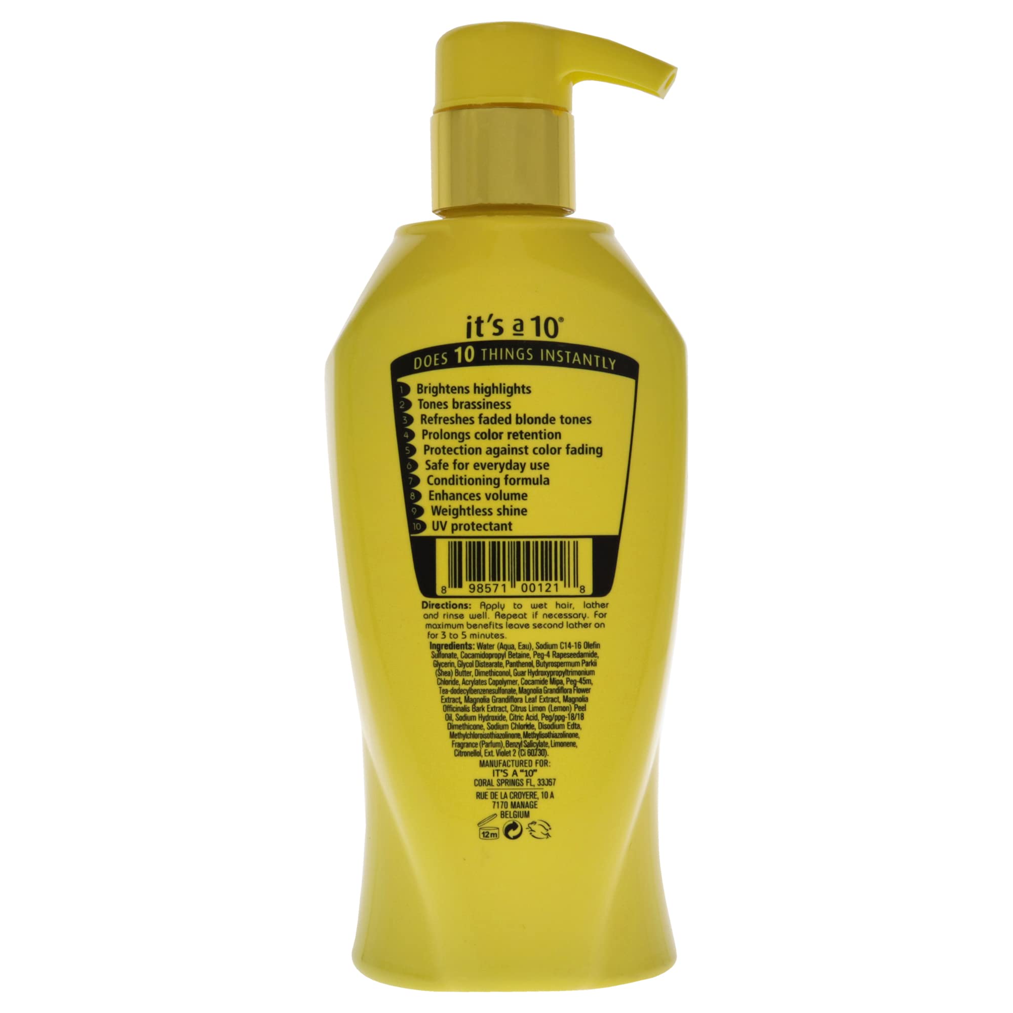 Foto 3 pulgar | Champú It's A 10 Miracle Brightening Para Rubias, 300 Ml - Venta Internacional.
