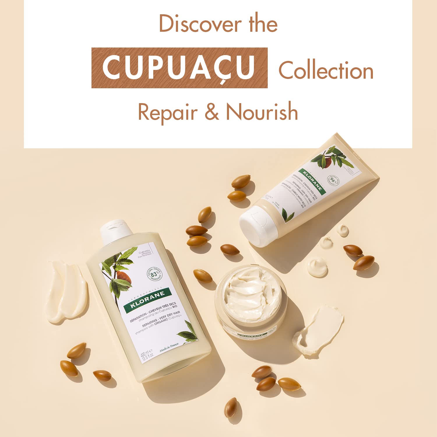 Foto 7 pulgar | Champú Klorane Nutritivo Y Reparador Con Cupuaçu Orgánico 400 Ml - Venta Internacional.