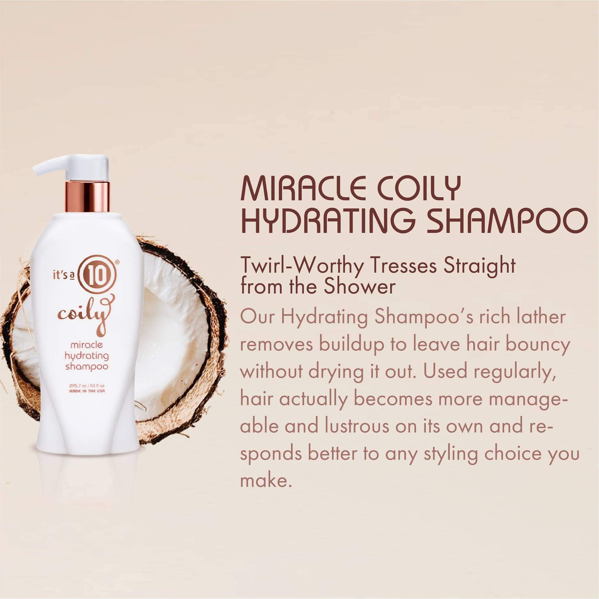 Foto 4 pulgar | Champú It's A 10 Haircare Miracle Coily Hidrating, 300 Ml - Venta Internacional.