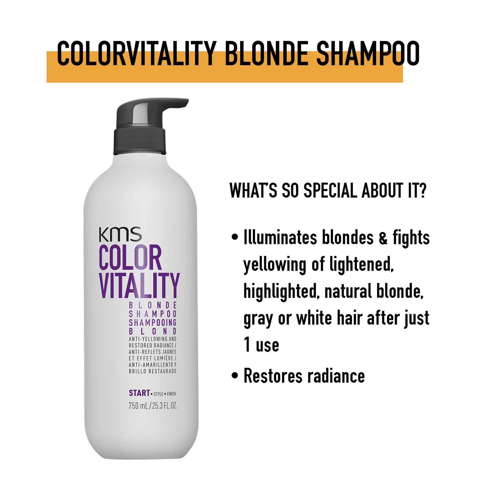 Foto 4 pulgar | Champú Kms Colorvitality Blonde Illuminating Purple 750 Ml - Venta Internacional.